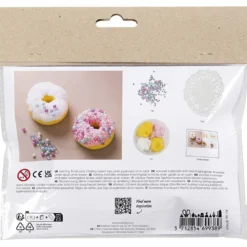 Mini DIY Kit Modellera, Donuts, rosa, turkos, vit, gul, 1 förp.