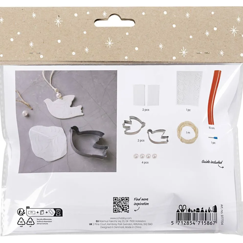 Mini DIY Kit Modellera, Duvor, off white, 1 förp.