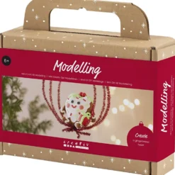 Mini DIY Kit Modellera, Hjärtformad julfigur, mixade färger, 1 förp.