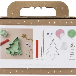Mini DIY Kit Modellera, Julgransmonster, mixade färger, 1 förp.