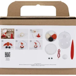 Mini DIY Kit Modellera, Jultomte, röd/vit, 1 förp.