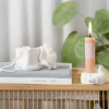 Mini DIY Kit Modellera, Ljushållare med skal, off white, 1 förp.