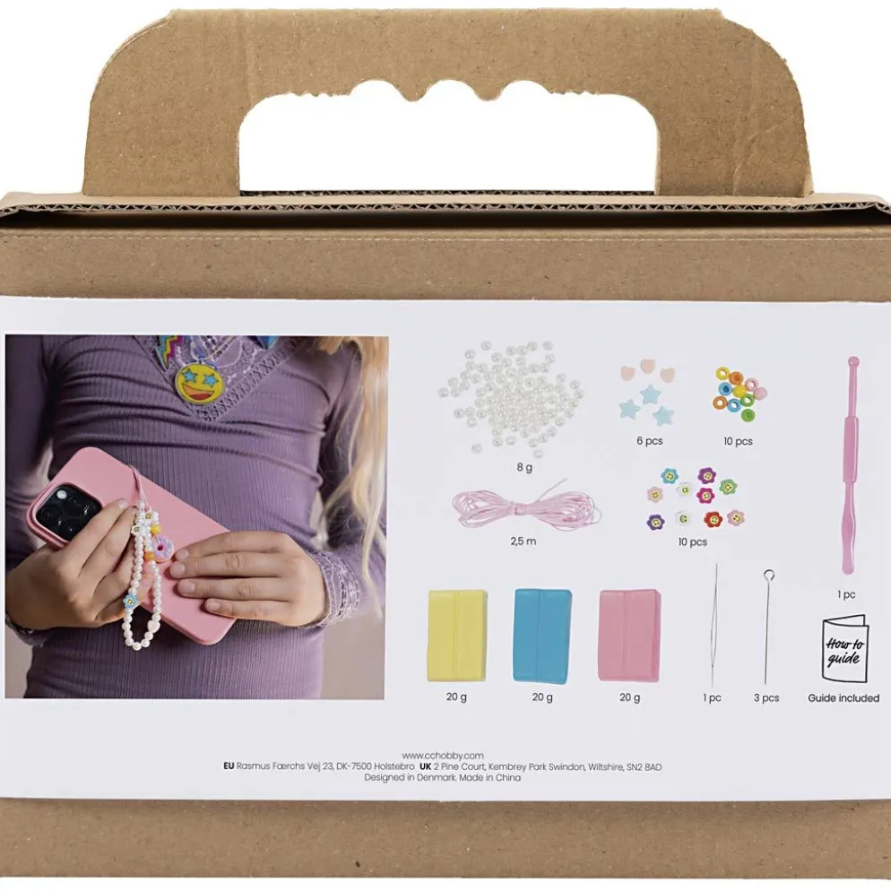 Mini DIY Kit Modellera, Mobilcharm, mixade färger, 1 förp.