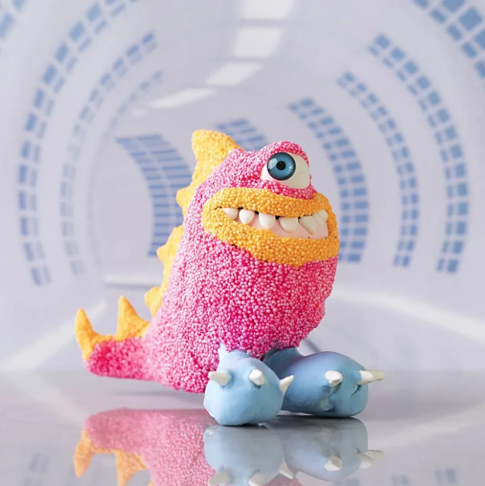 Mini DIY Kit Modellera, Monster Freddy, neonrosa, 1 förp.