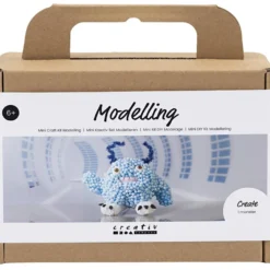 Mini DIY Kit Modellera, Monster Bobby, ljusblå, 1 förp.