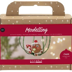 Mini DIY Kit Modellera, Pepparkaksgubbe, mixade färger, 1 förp.