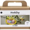 Mini DIY Kit Modellera, Påskfamilj, ljusblå, orange, pastellrosa, ljusgul, 1 förp.