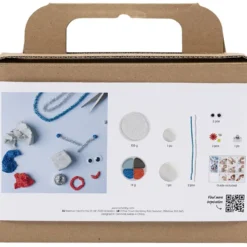 Mini DIY Kit Modellera, Robot, blå, grå, röd, 1 förp.