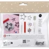 Mini DIY Kit Modellera, Stjärnor, silver, vit, 1 förp.