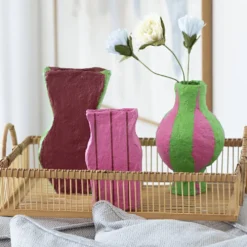 Mini DIY Kit Modellera, Vas av pappersmassa, mixade färger, 1 förp.