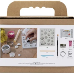 Mini DIY Kit Modellera, Värmeljushållare, rosa, 1 förp.