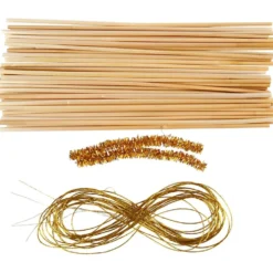 Mini DIY Kit, ängel i halm, H: 8 cm, 1 förp.