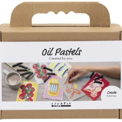 Mini DIY Kit Oljepastell, Fisk och skaldjur, grå, vit, 1 förp.