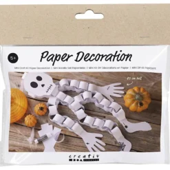 Mini DIY Kit Pappersdekoration, Skelett, svart/vit, 1 förp.