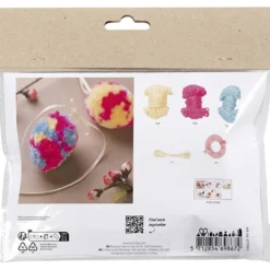 Mini DIY Kit Pompom, Ägg, colorful, 1 förp.