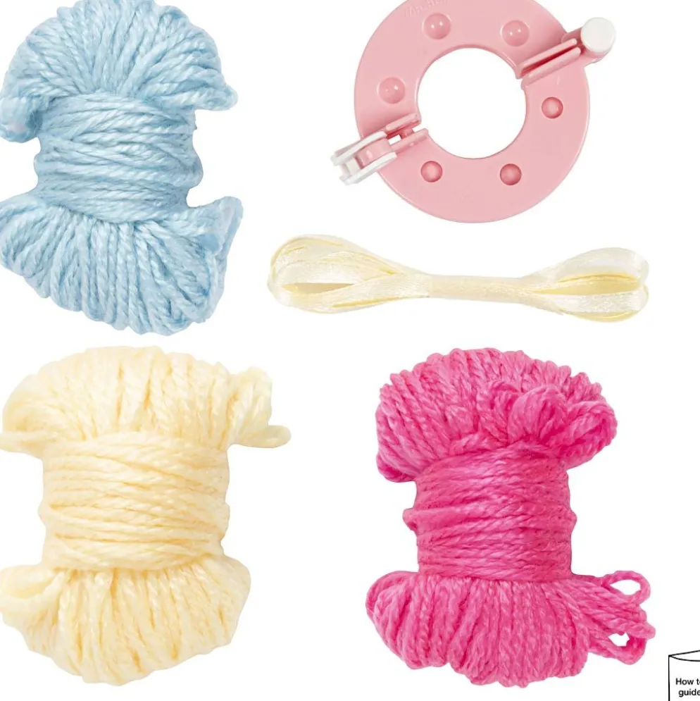 Mini DIY Kit Pompom, Ägg, colorful, 1 förp.