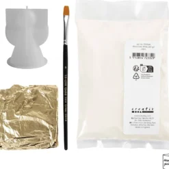 Mini DIY Kit Resingjutning, Änglar, guld metall, vit, 1 förp.