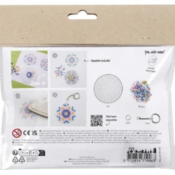Mini DIY Kit Rörpärlor, Charms/väskdekorationer, mixade färger, 1 förp.