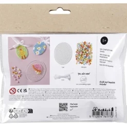 Mini DIY Kit Rörpärlor, Hängdekorationer i form av ägg, mixade färger, 1 förp.