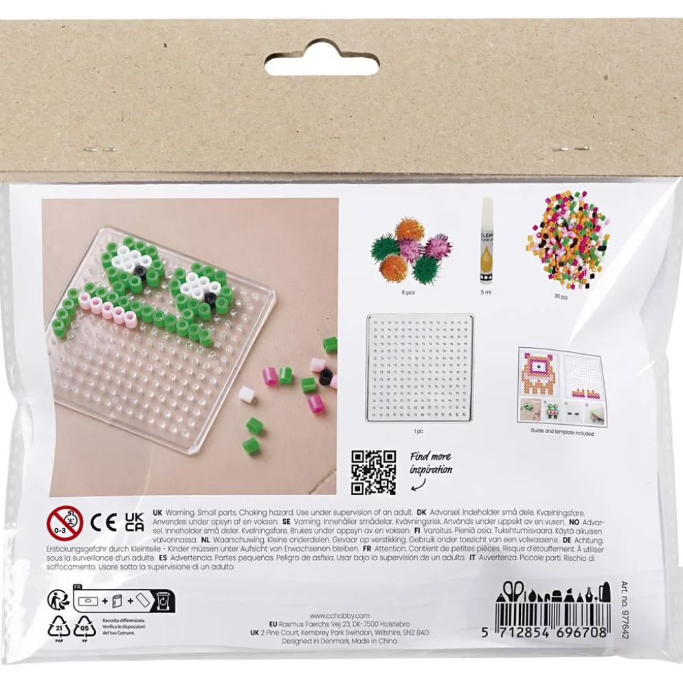 Mini DIY Kit Rörpärlor, Monster, mixade färger, 1 förp.
