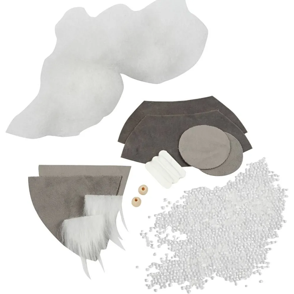 Mini DIY Kit, Skandinavisk tomte, H: 12 cm, grå, 1 förp.