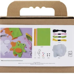 Mini DIY Kit Sömnad, Groda och nalle, mixade färger, 1 förp.