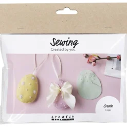 Mini DIY Kit Sömnad, påskägg, pastellfärger, 1 förp.