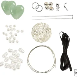 Mini DIY Kit Smycken, Aventurinhjärta, klar, 1 förp.