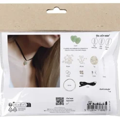 Mini DIY Kit Smycken, Aventurinhjärta, klar, 1 förp.