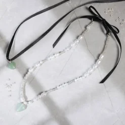 Mini DIY Kit Smycken, Aventurinhjärta, klar, 1 förp.