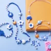 Mini DIY Kit Smycken, Blommor, mixade färger, 1 förp.