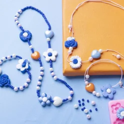 Mini DIY Kit Smycken, Blommor, mixade färger, 1 förp.