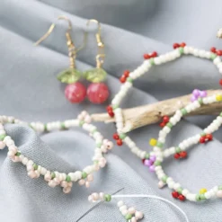 Mini DIY Kit Smycken, Elastiskt armband och örhänge, 1 förp.