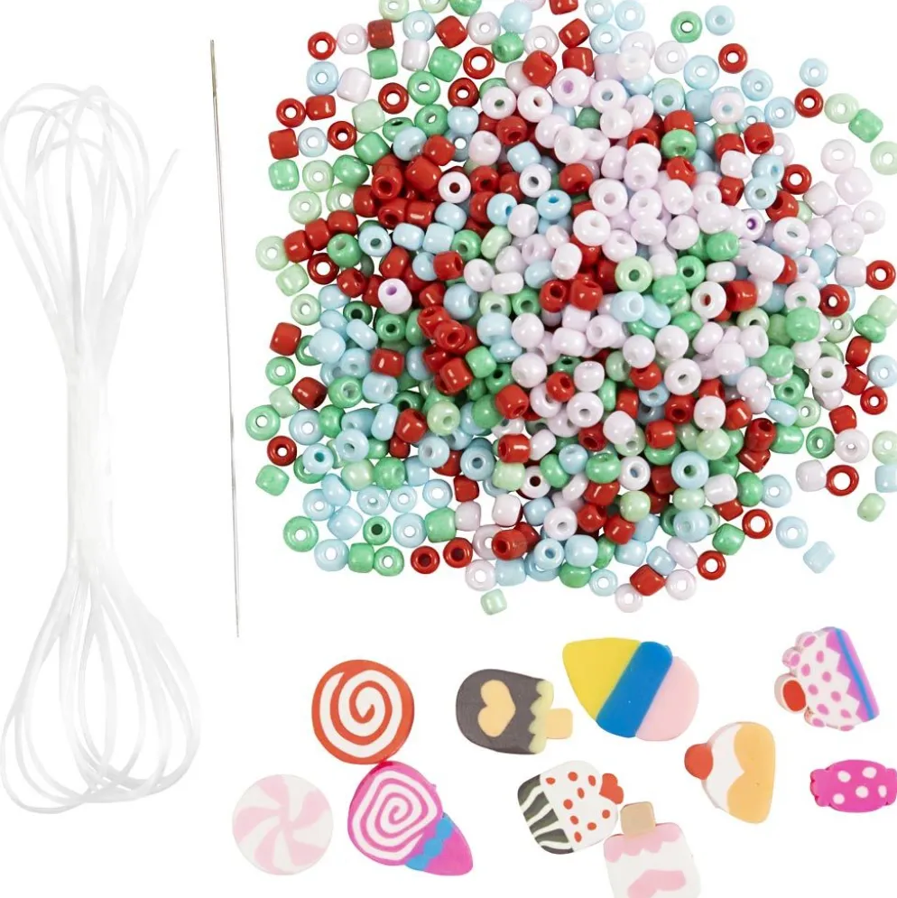 Mini DIY Kit Smycken, Elastiskt armband och ring, 1 förp.
