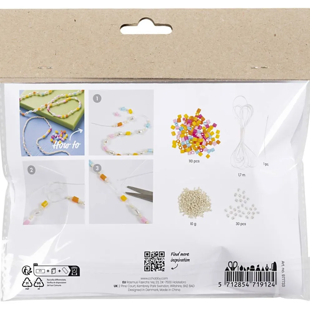 Mini DIY Kit Smycken, Halsband och armband, mixade färger, 1 förp.