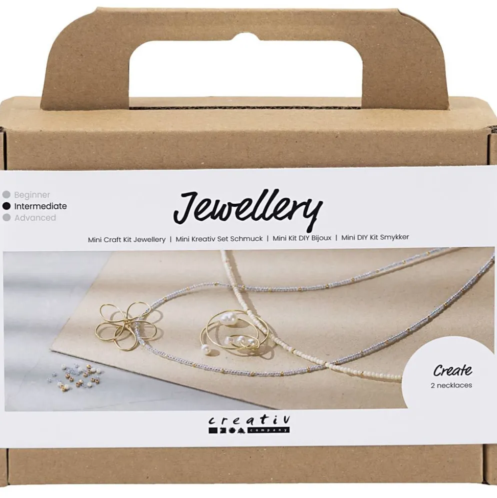 Mini DIY Kit Smycken, Halsband med hängsmycke utav smyckestråd, förgylld, 1 förp.