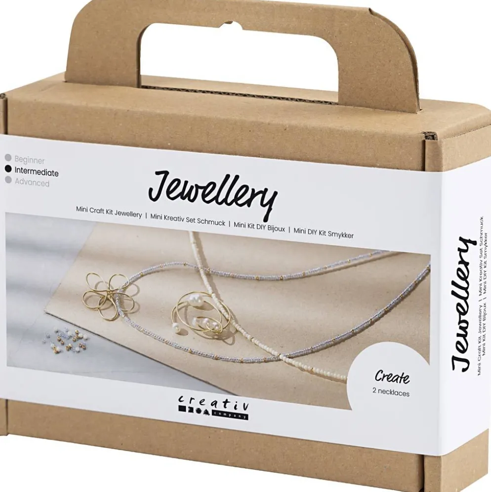 Mini DIY Kit Smycken, Halsband med hängsmycke utav smyckestråd, förgylld, 1 förp.