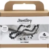 Mini DIY Kit Smycken, Halsband och örhängen, svart, vit, 1 förp.