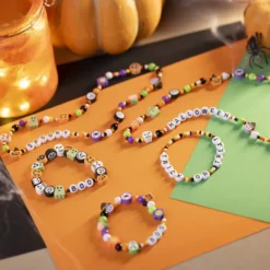 Mini DIY Kit Smycken, Halsband och armband, halloweenfärger, 1 förp.