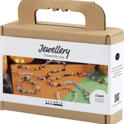 Mini DIY Kit Smycken, Halsband och armband, halloweenfärger, 1 förp.