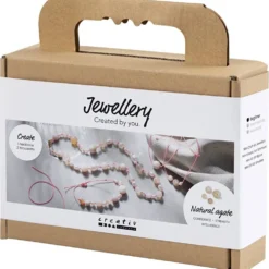 Mini DIY Kit Smycken, Halsband och armband, rosa, 1 förp.