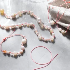 Mini DIY Kit Smycken, Halsband och armband, rosa, 1 förp.