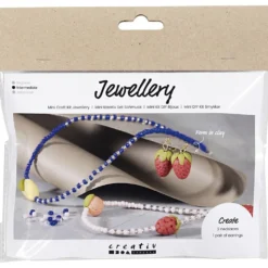 Mini DIY Kit smycken, Halsband och örhängen, kungsblå, 1 förp.