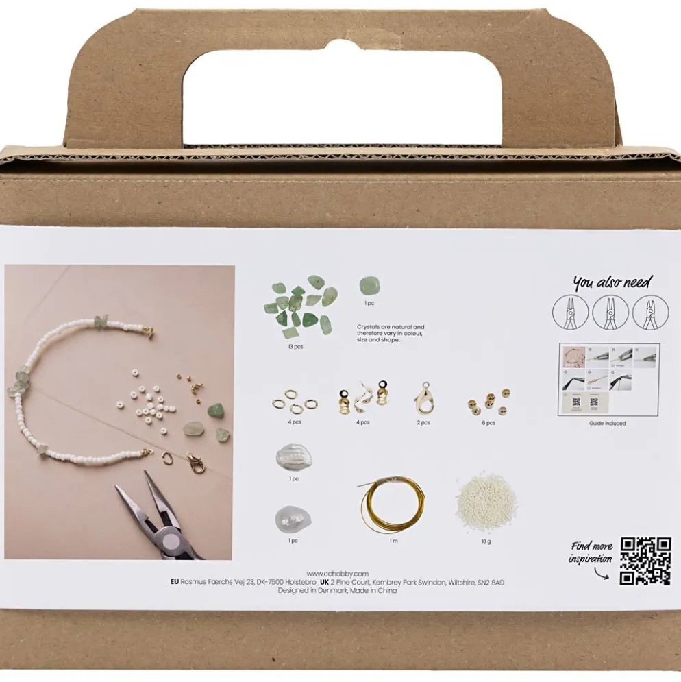 Mini DIY Kit Smycken, Halsband och armband i aventurin, 1 förp.