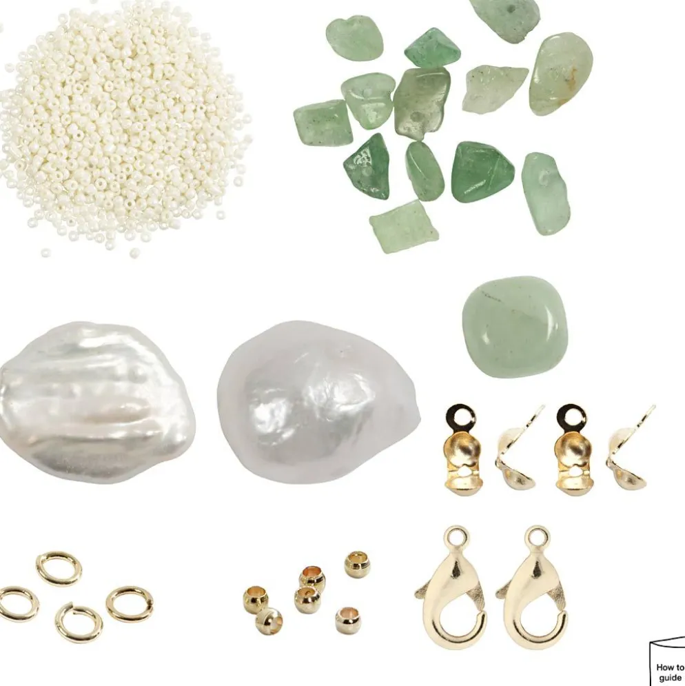 Mini DIY Kit Smycken, Halsband och armband i aventurin, 1 förp.