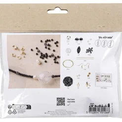 Mini DIY Kit Smycken, Kraftigt halsband, svart harmoni, 1 förp.
