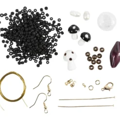 Mini DIY Kit Smycken, Kraftigt halsband, svart harmoni, 1 förp.