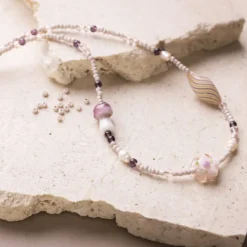 Mini DIY Kit Smycken, Kraftigt halsband, rosa harmoni, 1 förp.