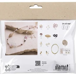 Mini DIY Kit Smycken, Kraftigt halsband, rosa harmoni, 1 förp.