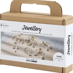 Mini DIY Kit smycken, Örhängen utav smyckestråd, förgylld, 1 förp.